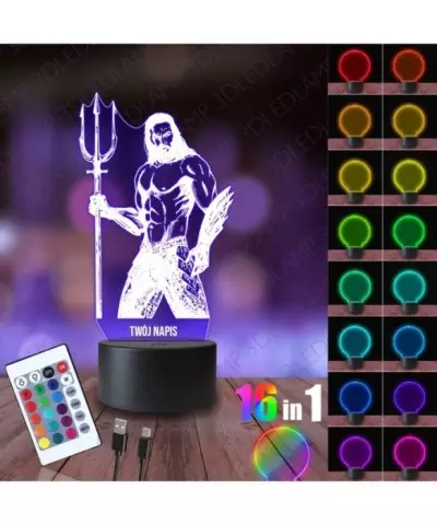 Lampka Nocna 3D LED LAMP Aquaman King of Atlantis