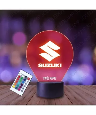 Lampka Nocna 3D LED LAMP Suzuki Emblemat