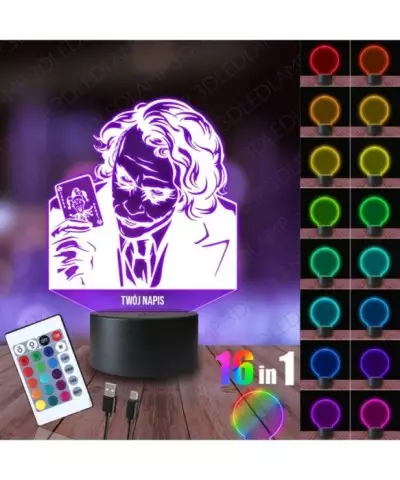 Lampka Nocna 3D LED LAMP Arthur Fleck Joker