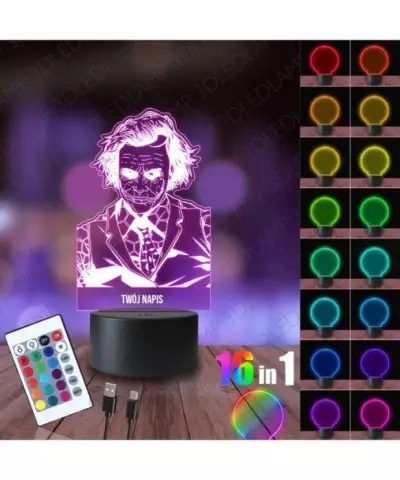 Lampka Nocna 3D LED LAMP Arthur Fleck Joker DC