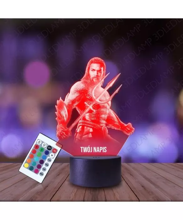 Lampka Nocna 3D LED LAMP Aquaman King DC