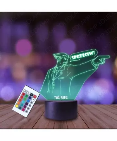Lampka Nocna 3D LED LAMP Adwokat Sprzeciw