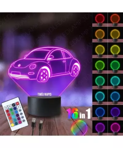 Lampka Nocna 3D LED LAMP Volkswagen Beetle Garbus