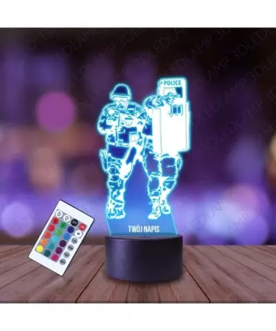 Lampka Nocna 3D LED LAMP Policjanci Szturmowi