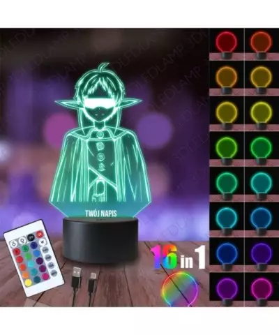 Lampka Nocna 3D LED LAMP Sylphiette z Mushoku Tensei