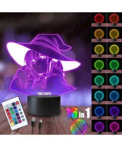Lampka Nocna 3D LED LAMP Aniyuki z Mushoku Tensei