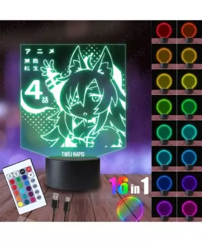 Lampka Nocna 3D LED LAMP Ghislaine Dedoldia z Mushoku Tensei