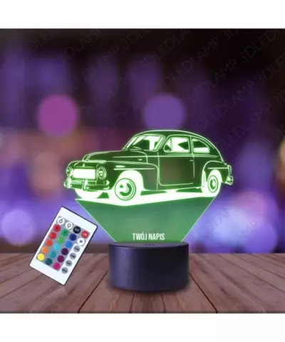Lampka Nocna 3D LED LAMP Volvo Vintage