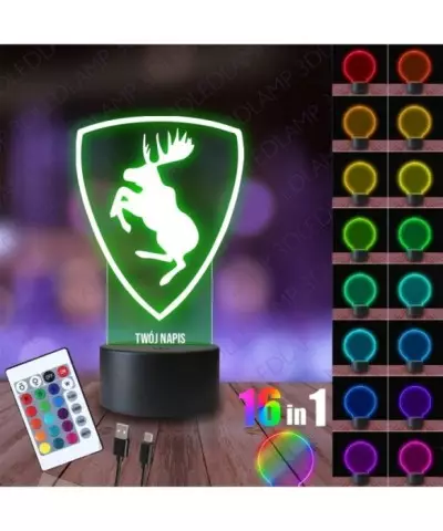 Lampka Nocna 3D LED LAMP Volvo Łoś