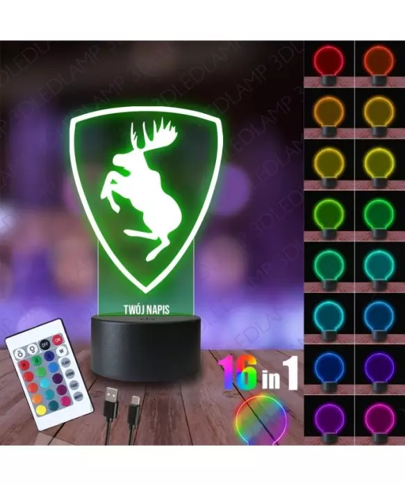 Lampka Nocna 3D LED LAMP Volvo Łoś