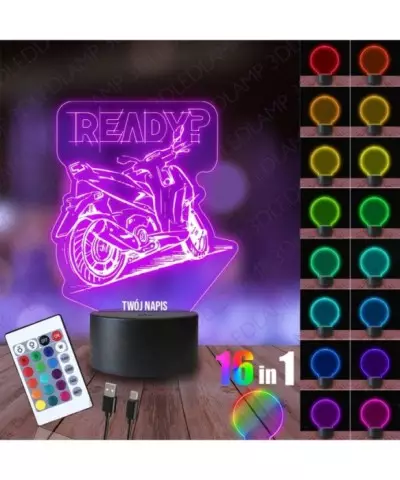 Lampka Nocna 3D LED LAMP Aprilia Skuter