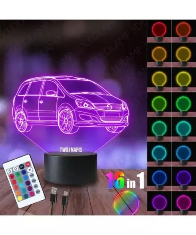 Lampka Nocna 3D LED LAMP Opel Zafira