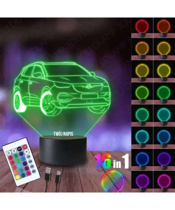 Lampka Nocna 3D LED LAMP Opel Insignia
