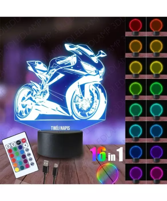 Lampka Nocna 3D LED LAMP Motocykl Kawasaki
