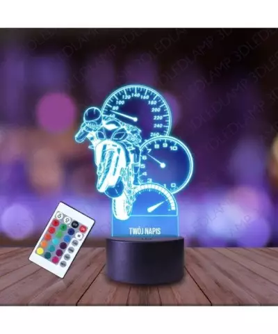 Lampka Nocna 3D LED LAMP Kawasaki Licznik