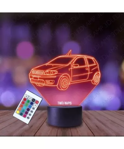 Lampka Nocna 3D LED LAMP Fiat Punto