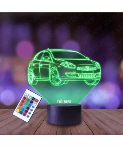 Lampka Nocna 3D LED LAMP Fiat Bravo