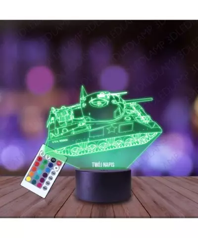 Lampka Nocna 3D LED LAMP Czołg USA Militaria