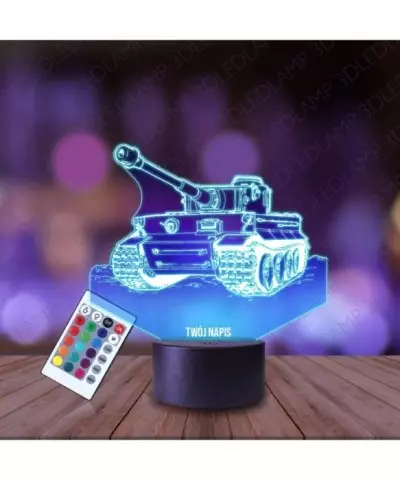 Lampka Nocna 3D LED LAMP Czołg Tiger Militaria