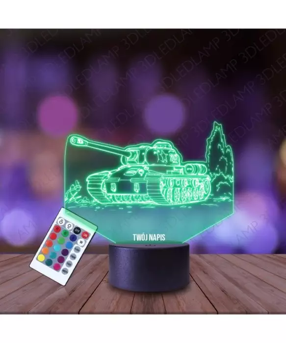 Lampka Nocna 3D LED LAMP Czołg Pole Bitwy Militaria