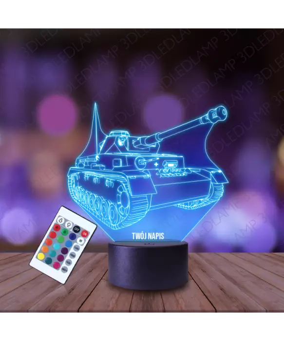 Lampka Nocna 3D LED LAMP Czołg Pole Bitwy