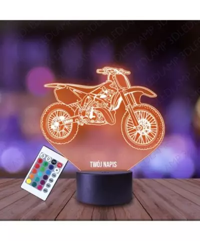 Lampka Nocna 3D LED LAMP Motocykl Yamaha Dirt Bike