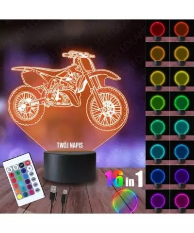 Lampka Nocna 3D LED LAMP Motocykl Yamaha Dirt Bike