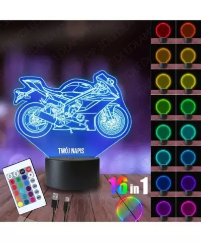 Lampka Nocna 3D LED LAMP Yamaha YZF-R6