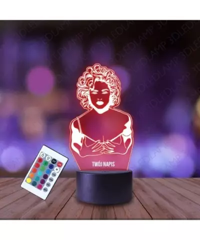 Lampka Nocna 3D LED LAMP Pop Madonna