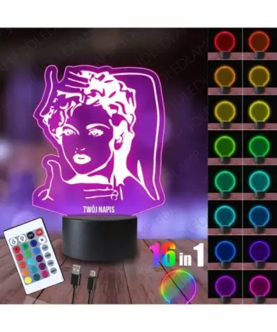 Lampka Nocna 3D LED LAMP Madonna Pop