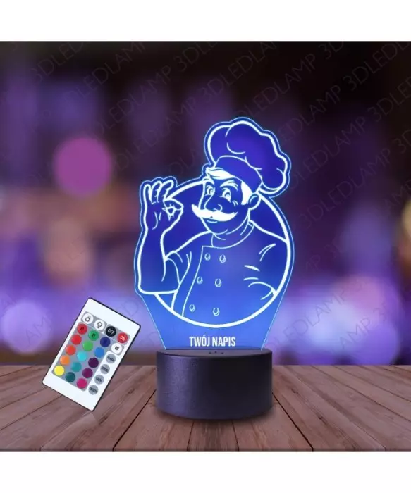 Lampka Nocna 3D LED LAMP Szef Kuchni