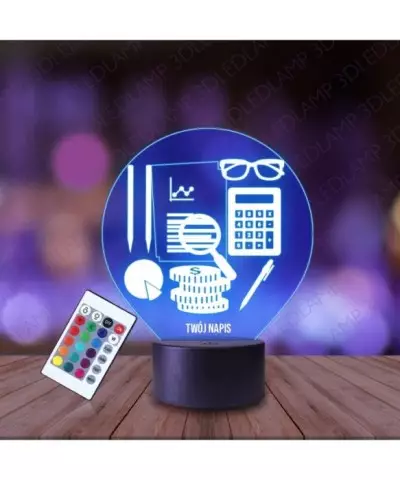 Lampka Nocna 3D LED LAMP Księgowa Przybory