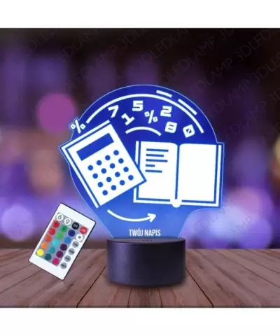Lampka Nocna 3D LED LAMP Księgowość Przybory Księgowej