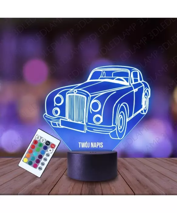 Lampka Nocna 3D LED LAMP Bentley Retro