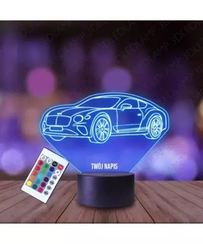 Lampka Nocna 3D LED LAMP Bentley Continential
