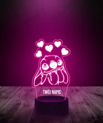 Lampka LED 3D Plexido Stitch Serca Love - 1