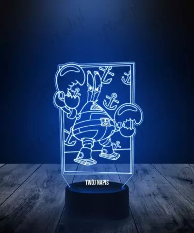 Lampka LED 3D Plexido Bajka Pan Krab - 2