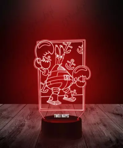 Lampka LED 3D Plexido Bajka Pan Krab - 3