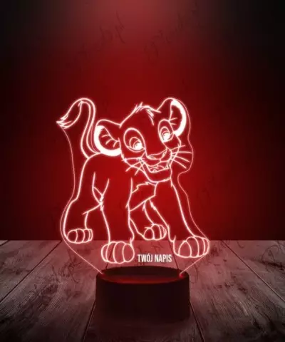 Lampka LED 3D Plexido Bajka Simba Król Lew - 2