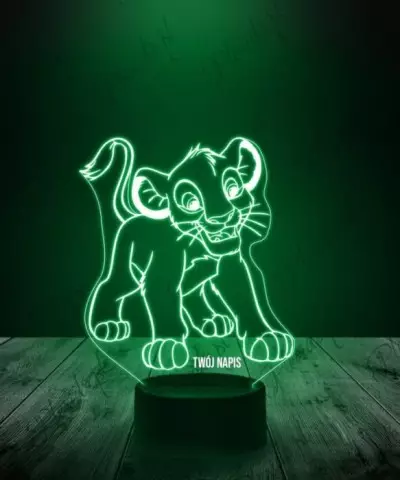 Lampka LED 3D Plexido Bajka Simba Król Lew - 3