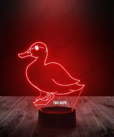 Lampka LED 3D Plexido Kaczka Zoo - 3