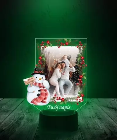 Lampka LED 3D Plexido z Nadrukiem UV Święta Boże Narodzenie Zdjęcie - 2