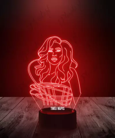 Lampka LED 3D Piosenkarka Lady Gaga Piosenkarka Popu - 3