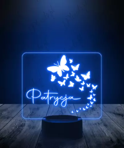Lampka LED 3D Plexido Motylki - 1