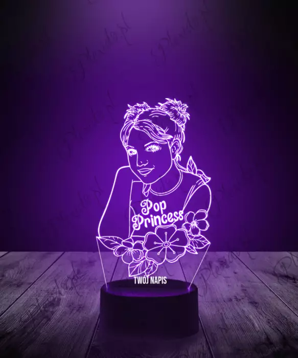 Lampka LED 3D Britney Spears Piosenkarka - 1