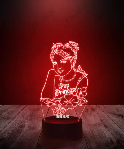Lampka LED 3D Britney Spears Piosenkarka - 3
