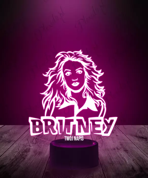 Lampka LED 3D Piosenkarka Britney Spears - 4