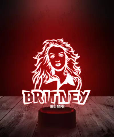 Lampka LED 3D Piosenkarka Britney Spears - 2