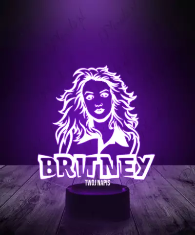 Lampka LED 3D Piosenkarka Britney Spears - 3