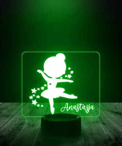 Lampka LED 3D Plexido z Imieniem Baletnica - 3